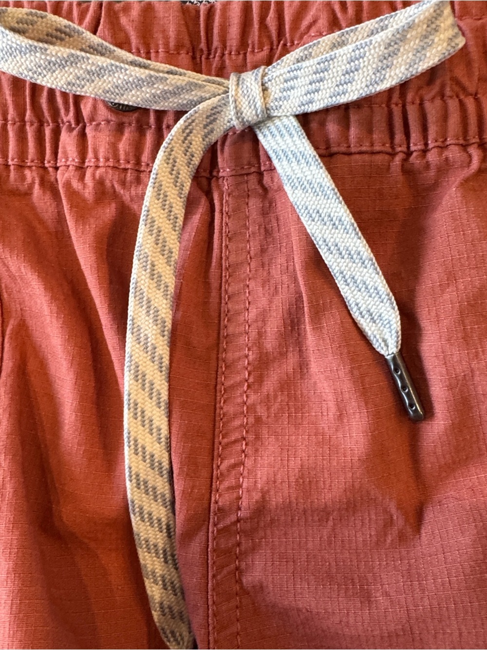 Vuori Vintage Ripstop Organic Cotton Sun Washed Orange Shorts Size XS - Picture 7 of 15